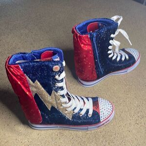 Sketchers Twinkle Toes Twinkle Hero Twinkle Lite High Top Sneakers sz 3.5